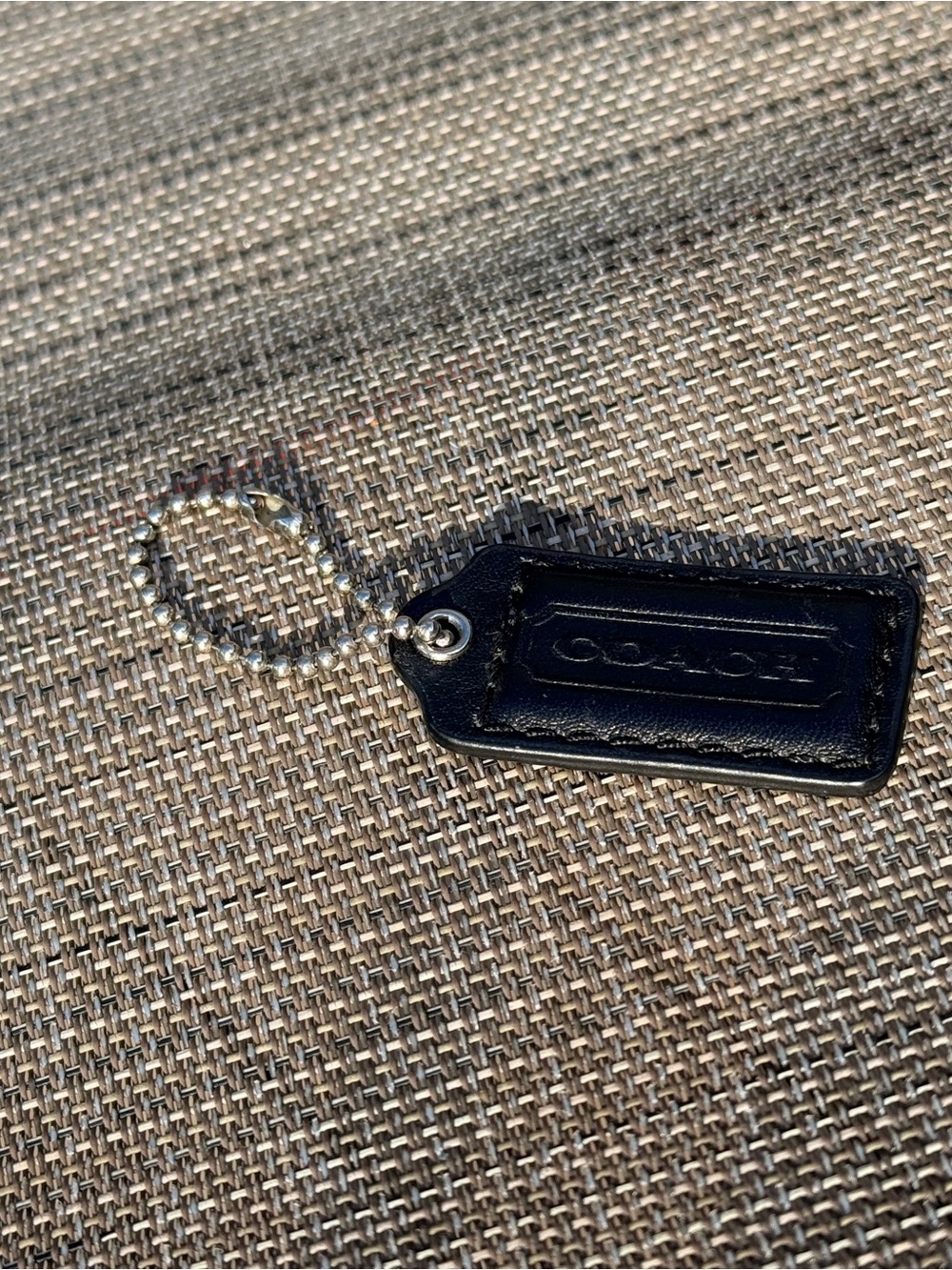 Coach Black Leather Hang Tag